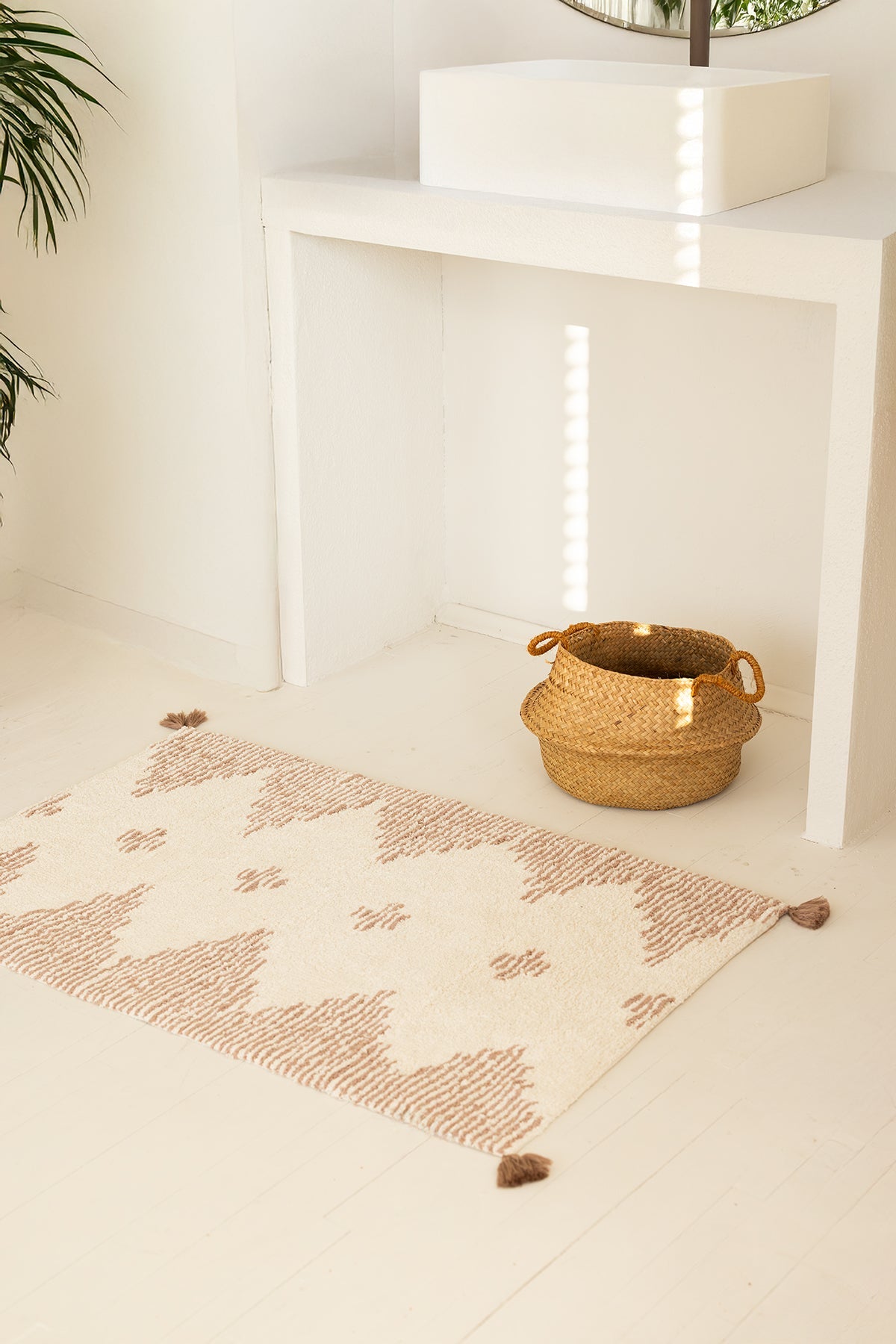 İRYA-Mistic Tekli Banyo Paspası %100 Pamuk 70X110 Kahverengi-Banyo Paspası-1-Milagron.com