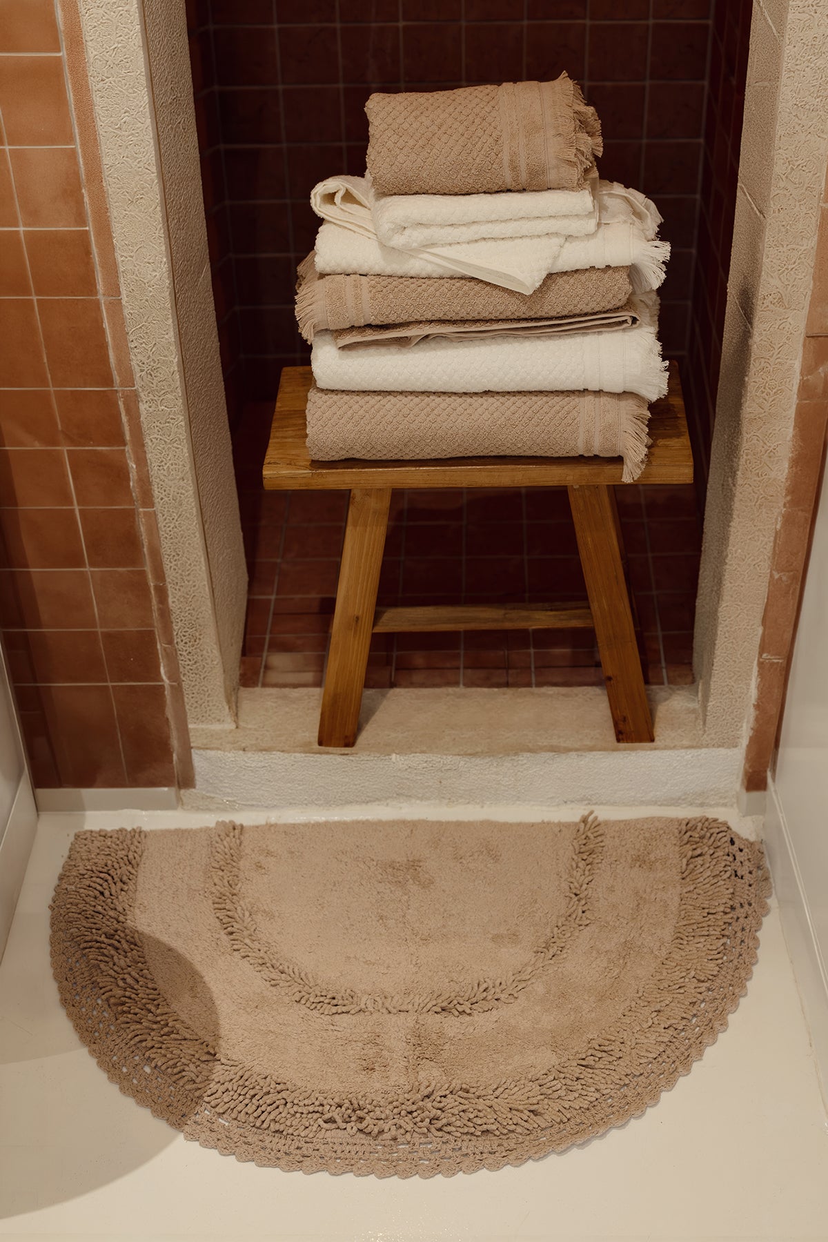 Moon %100 Pamuk Havlu Ecru 70X140 Cm