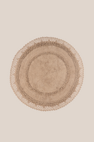 İRYA-Moon Yuvarlak Banyo Paspası %100 Pamuk 120X120 Mocha-Paspas-3-Milagron.com