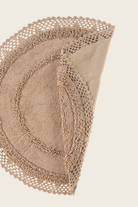 İRYA-Moon Yuvarlak Banyo Paspası %100 Pamuk 120X120 Mocha-Paspas-4-Milagron.com