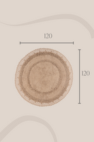 İRYA-Moon Yuvarlak Banyo Paspası %100 Pamuk 120X120 Mocha-Paspas-5-Milagron.com