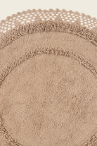 İRYA-Moon Yuvarlak Banyo Paspası %100 Pamuk 120X120 Mocha-Paspas-7-Milagron.com