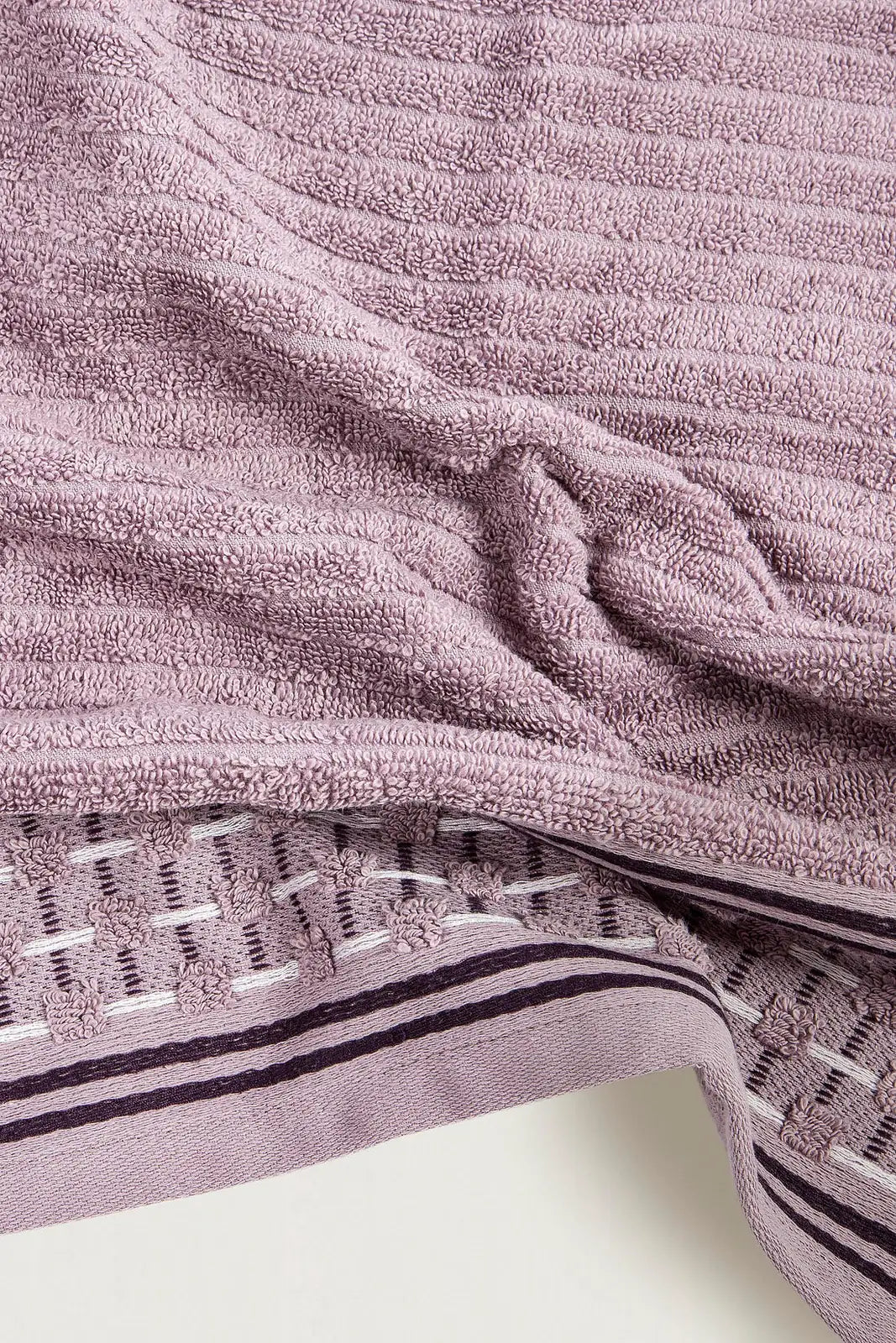 İRYA-Olwen Banyo Havlusu 90X150 Cm Lila-Havlu & Havlu Setleri-4-Milagron.com