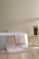 İRYA-Paloma 2’Li Takım Banyo Paspası %100 Pamuk 40X60 + 60X90 Pembe-Paspas-1-Milagron.com