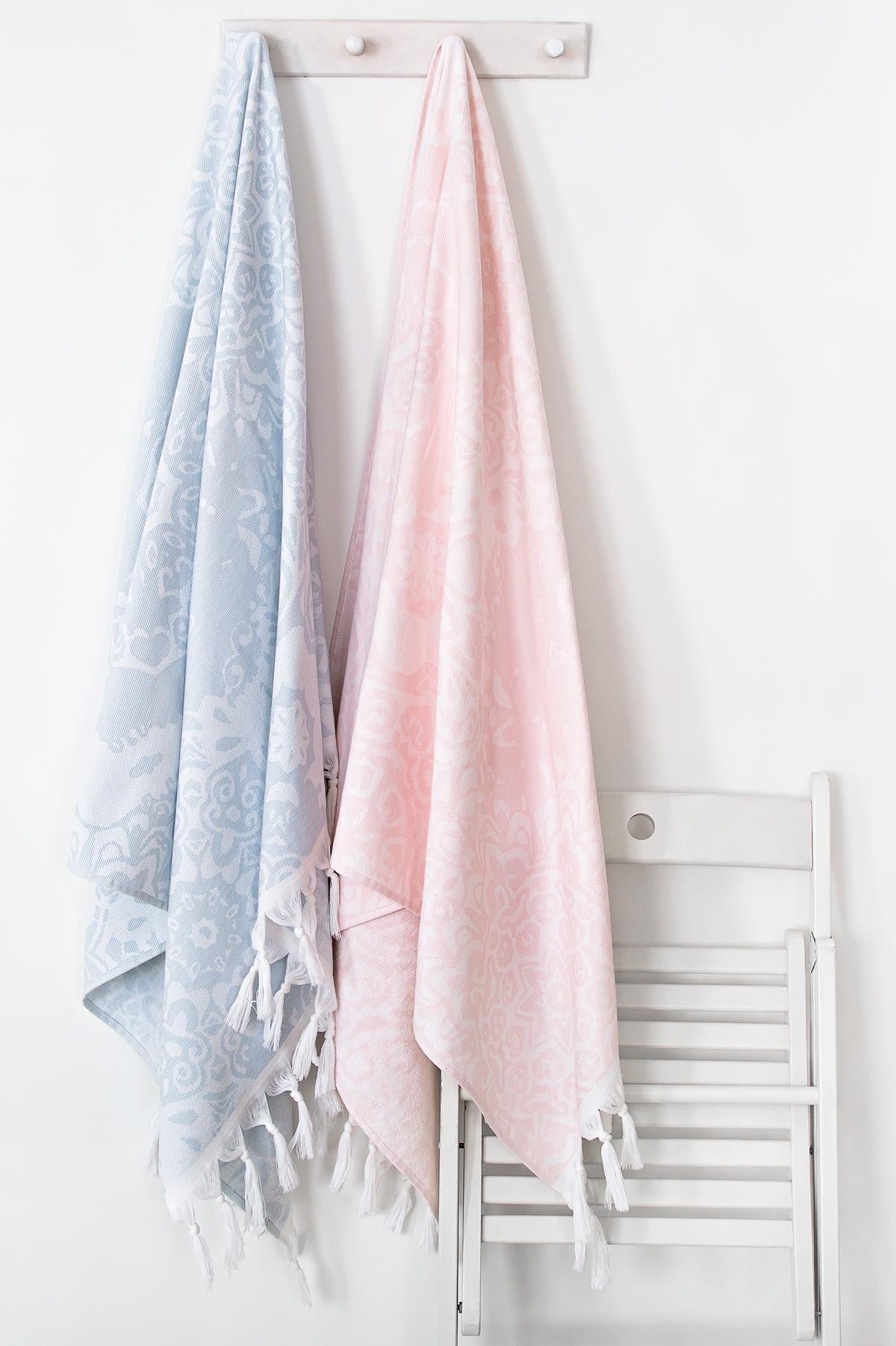 İRYA-Paloma Banyo Havlusu Pembe 90X170-Havlu & Havlu Setleri-4-Milagron.com