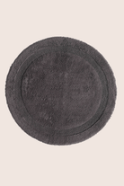 İRYA-Puffed Yuvarlak Banyo Paspası %100 Pamuk 100X100 Antrasit-Paspas-6-Milagron.com