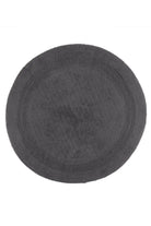 İRYA-Puffed Yuvarlak Banyo Paspası %100 Pamuk 100X100 Antrasit-Paspas-9-Milagron.com