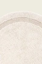 İRYA-Puffed Yuvarlak Banyo Paspası %100 Pamuk 100X100 Ekru-Banyo Paspası-5-Milagron.com