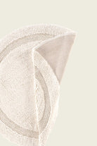 İRYA-Puffed Yuvarlak Banyo Paspası %100 Pamuk 100X100 Ekru-Banyo Paspası-6-Milagron.com