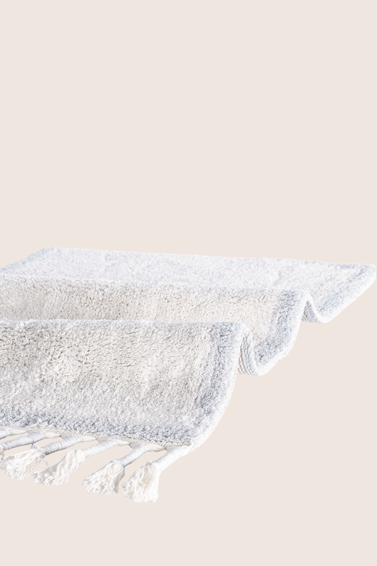 İRYA-Root 2’Li Takım Banyo Paspası %100 Pamuk 40X60+60X90 Cm Buz Mavi-Paspas-3-Milagron.com