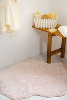 İRYA-Rosalinda Tekli Banyo Paspası %100 Pamuk 90X90 Pembe-Paspas-5-Milagron.com