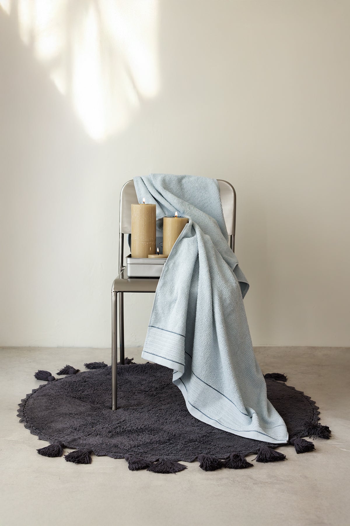 İRYA-Roya Banyo Havlusu 90X150 Cm Mavi-Havlu & Havlu Setleri-2-Milagron.com