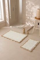 Scallop 2'Li Takım Bambu Banyo Paspası 40X60+60X90 Cm Bej