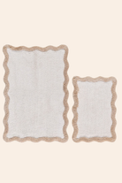 Scallop 2'Li Takım Bambu Banyo Paspası 40X60+60X90 Cm Bej