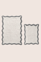 Scallop 2'Li Takım Bambu Banyo Paspası 40X60+60X90 Cm Gri