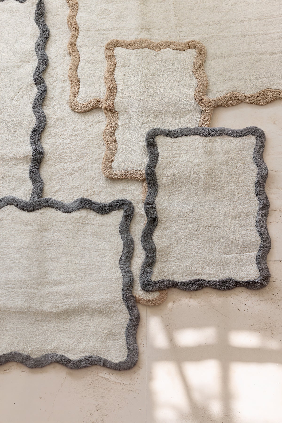 Scallop 2'Li Takım Bambu Banyo Paspası 40X60+60X90 Cm Gri