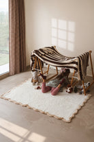 Scallop Tekli Bambu Banyo Paspası 100X150 Cm Bej