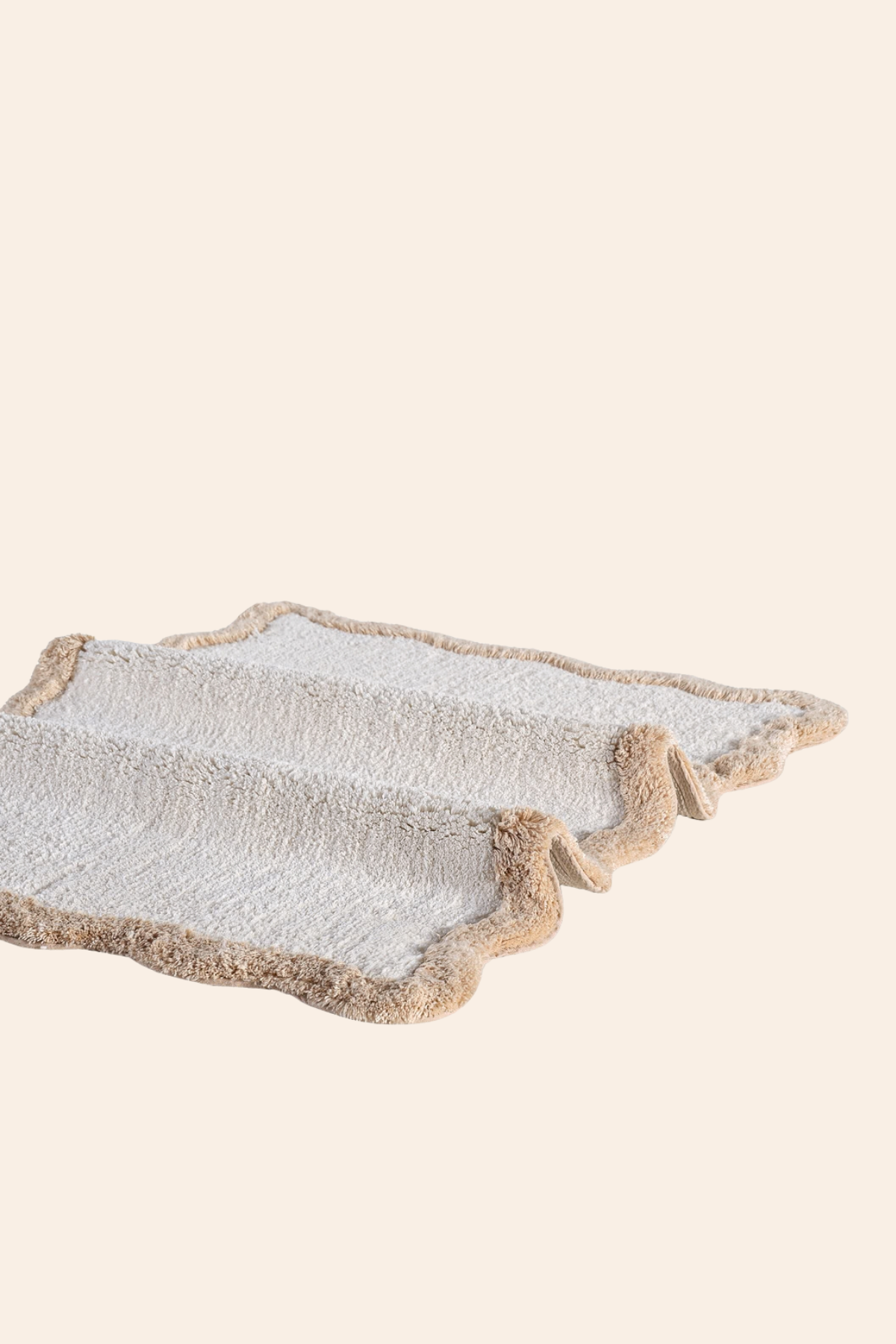 Scallop Tekli Bambu Banyo Paspası 100X150 Cm Bej