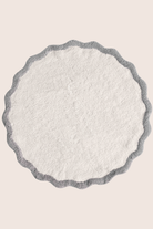 Scallop Yuvarlak Bambu Banyo Paspası 120X120 Cm Gri