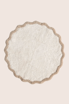 İRYA-Scallop Yuvarlak Banyo Paspası Bambu 90X90 Bej-Paspas-4-Milagron.com