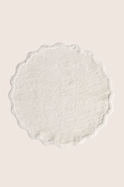İRYA-Scallop Yuvarlak Banyo Paspası Bambu 90X90 Ekru-Paspas-4-Milagron.com