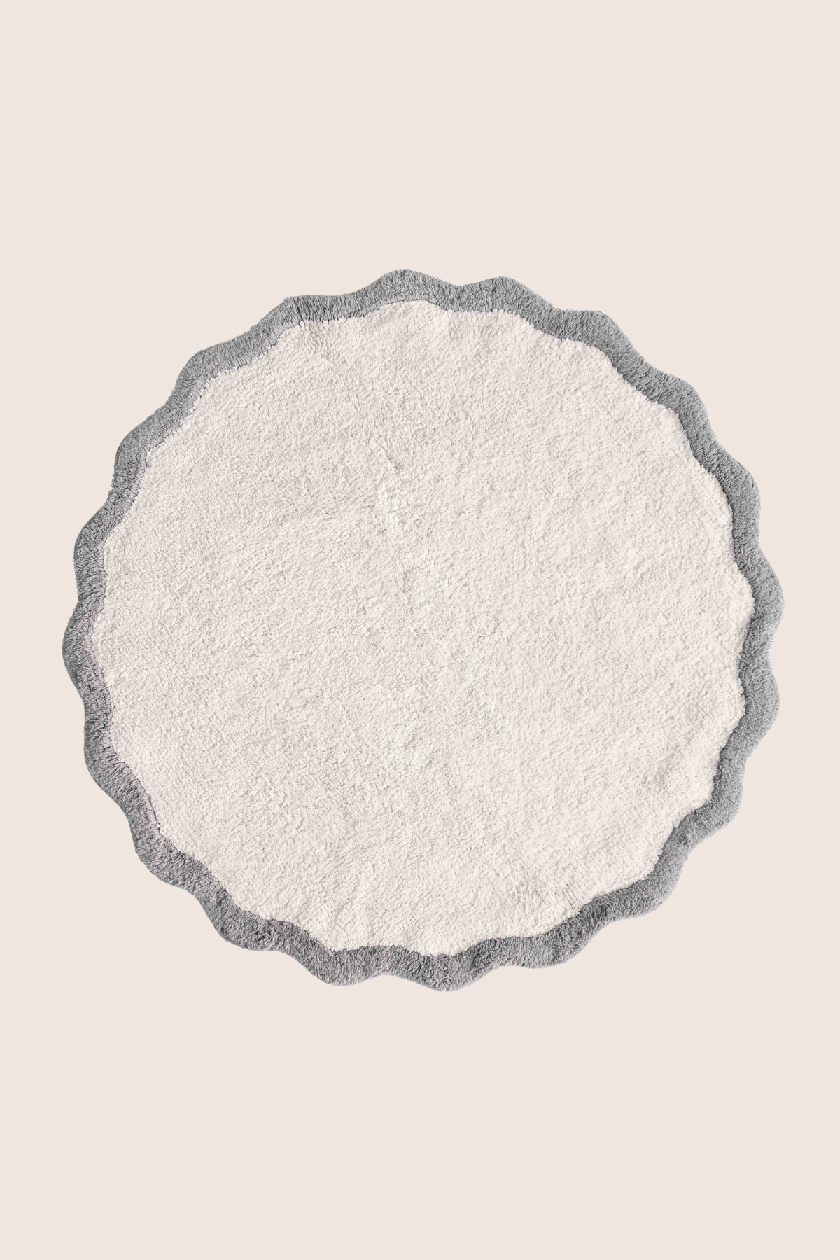İRYA-Scallop Yuvarlak Banyo Paspası Bambu 90X90 Gri-Paspas-4-Milagron.com