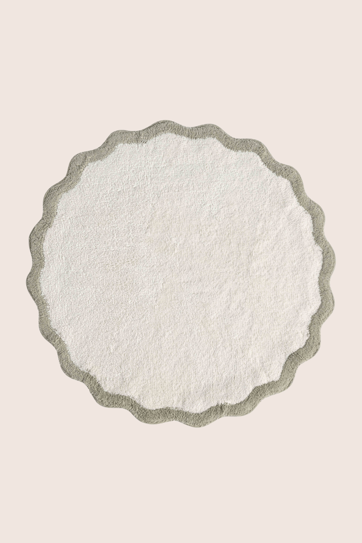 İRYA-Scallop Yuvarlak Banyo Paspası Bambu 90X90 Yeşil-Paspas-3-Milagron.com