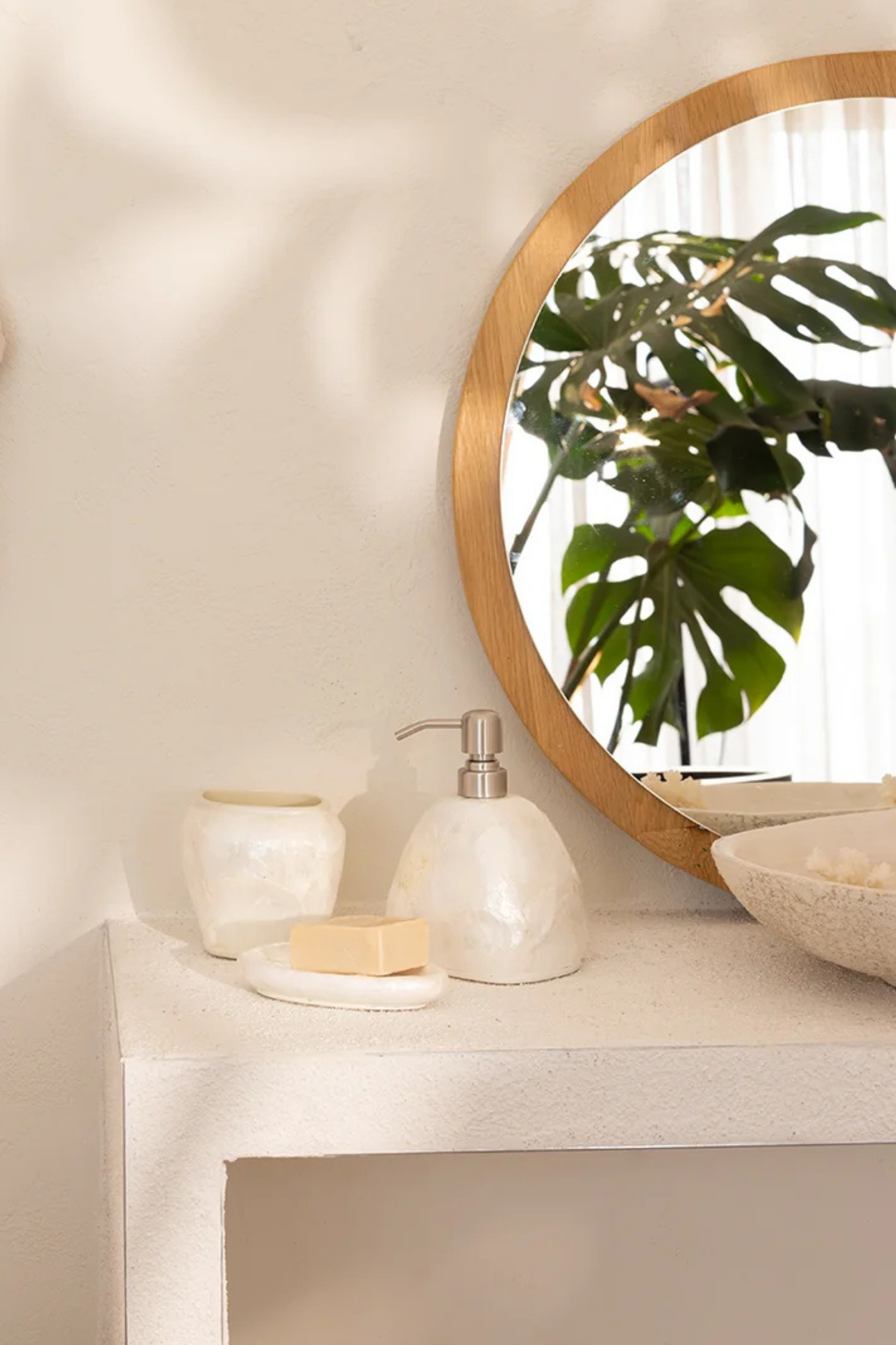İRYA-Sedef 3 Parça Banyo Seti Ekru-Banyo Düzenleyicileri-1-Milagron.com