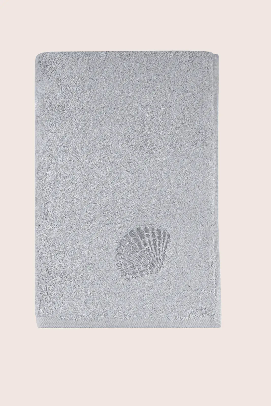 İRYA-Sedef Bambu Nakışlı Banyo Havlusu 70X140 Cm Gri-Havlu & Havlu Setleri-8-Milagron.com