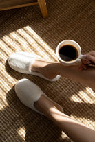 İRYA-Sedef Bambu Unisex Kalın Tabanlı Havlu Terlik Ekru-Sandalet & Terlik-1-Milagron.com