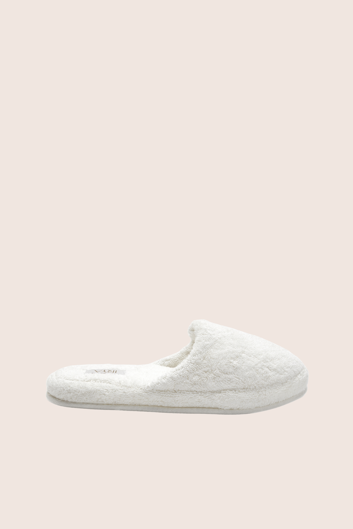 İRYA-Sedef Bambu Unisex Kalın Tabanlı Havlu Terlik Ekru-Sandalet & Terlik-6-Milagron.com