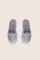 İRYA-Sedef Bambu Unisex Kalın Tabanlı Havlu Terlik Gri-Sandalet & Terlik-1-Milagron.com