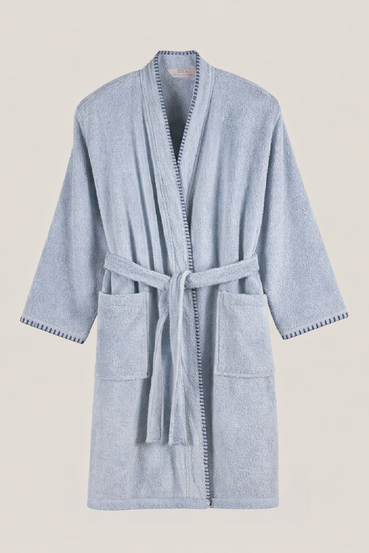 Shadow %100 Pamuk Kadın Bornoz Misty Blue