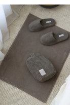 İRYA-Solena Unisex Kalın Tabanlı Havlu Terlik Gri-Sandalet & Terlik-5-Milagron.com