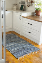 İRYA-Striped Denim Kilim Ekru/İNdigo 80X150-Kilim-1-Milagron.com
