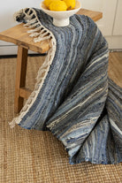 İRYA-Striped Denim Kilim Ekru/İNdigo 80X250-Kilim-3-Milagron.com