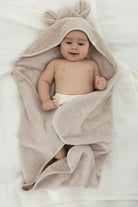 İRYA-Tiny Bear Organik Pamuk Bebek Kundak Bej 75X75-Kundak-1-Milagron.com