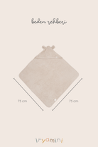 İRYA-Tiny Bear Organik Pamuk Bebek Kundak Bej 75X75-Kundak-5-Milagron.com