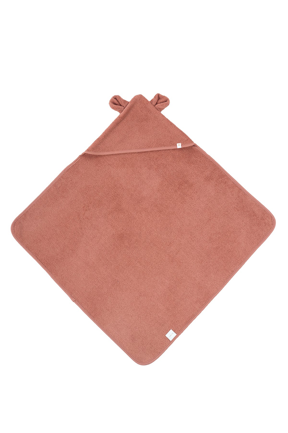 İRYA-Tiny Bear Organik Pamuk Bebek Kundak Kiremit 75X75-Kundak-2-Milagron.com