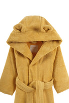 İRYA-Tiny Bear Organik Pamuk Çocuk Bornoz Hardal-Bornoz-8-Milagron.com