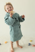 İRYA-Tiny Bear Organik Pamuk Çocuk Bornoz Mint-Bornoz-1-Milagron.com