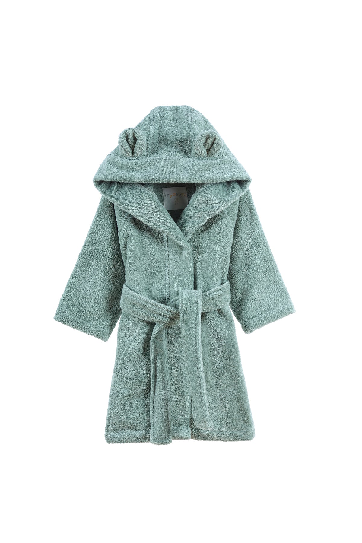 İRYA-Tiny Bear Organik Pamuk Çocuk Bornoz Mint-Bornoz-3-Milagron.com