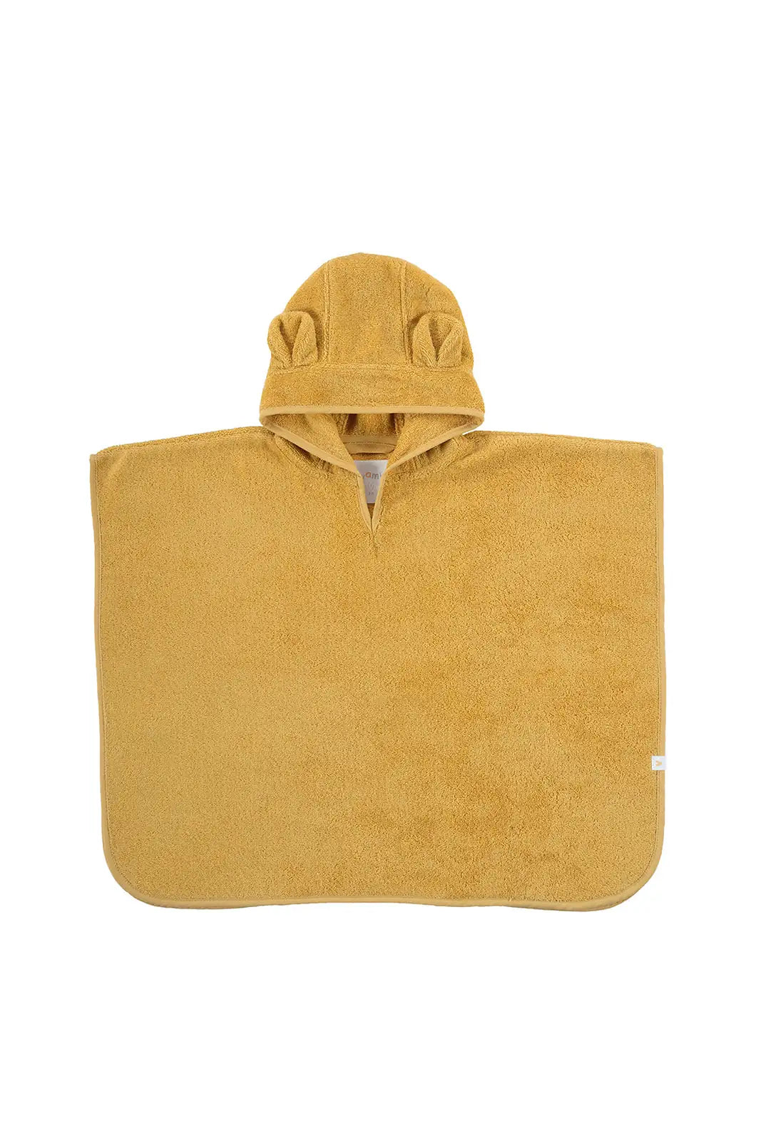 İRYA-Tiny Bear Organik Pamuk Çocuk Panço Hardal-Panço-2-Milagron.com