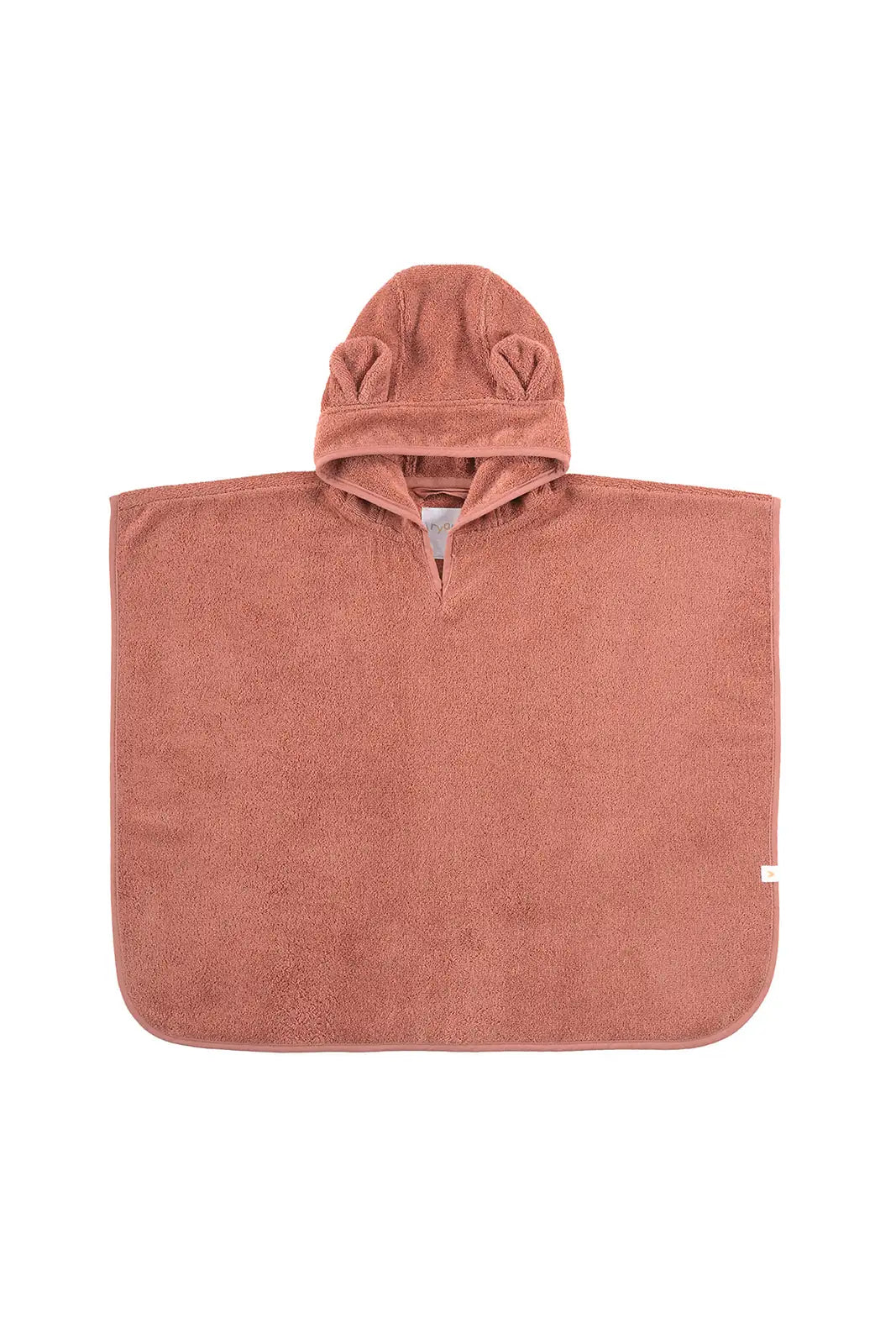 İRYA-Tiny Bear Organik Pamuk Çocuk Panço Kiremit-Panço-2-Milagron.com