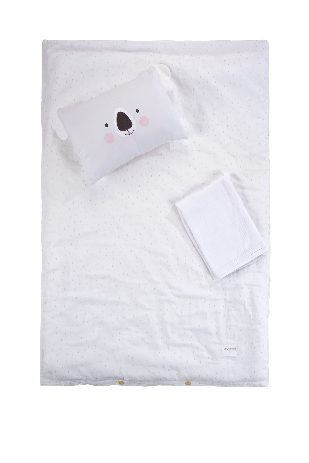 İRYA-Tiny Koala Organik Pamuk Müslin Çocuk Nevresim Takımı-Nevresim Takımı-3-Milagron.com