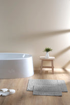 Togo 2’Li Takım Banyo Paspası %100 Pamuk 40X60 + 60X90 Gri