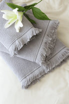 İRYA-Travertine %100 Pamuk Banyo Havlusu 90X150 Gri-Havlu & Havlu Setleri-7-Milagron.com