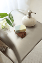 İRYA-Travertine 5 Parça Banyo Seti Açık Bej-Banyo Düzenleyicileri-4-Milagron.com