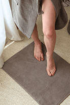 Irya-Velluna Tekli Havlu Banyo Paspası 50x80 Gri-Banyo Paspası-1-Milagron.com