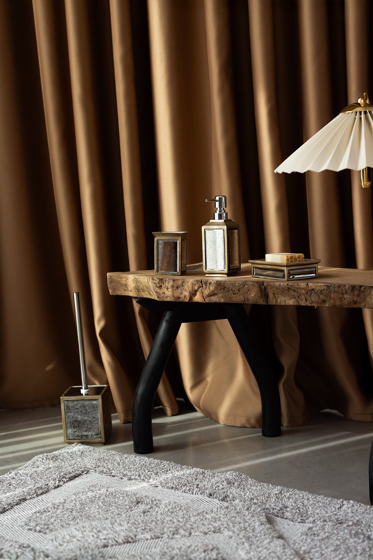 Irya-Vivian 2’li Takım Banyo Paspası %100 Pamuk 40x60 + 60x90 Gri-Banyo Paspası-3-Milagron.com